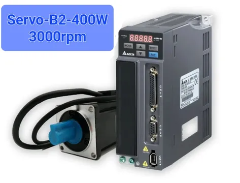 سرو موتور و درایو دلتا 400 وات 3000 دور ترمزدار